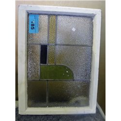 Leaded stained glass window panel