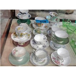 Collection of 17 fine english bone china teacup a