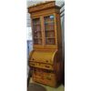 Image 1 : Circa 1910 solid oak cylinder roll top desk and