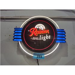 Ranier light lighted beer sign