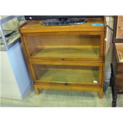 Circa 1920 Canadiana oak 2 stackers lawyers
