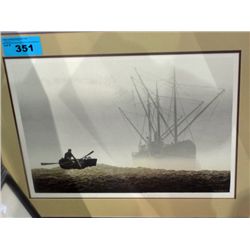 Framed ocean voyage print by bennet titled flood