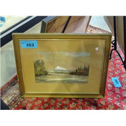 Framed original water color painting signed