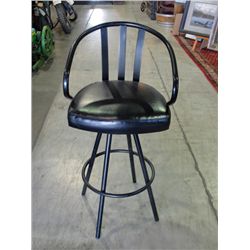 Black swivel bar chair