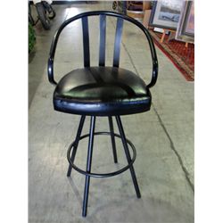 Black swivel bar chair