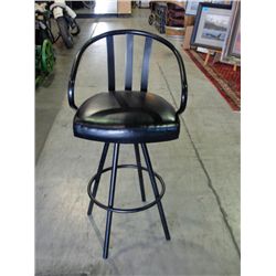 Black swivel bar chair