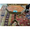 Image 1 : Leather top pie crust parlour table