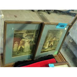 Pair of framed victorian style prints