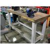 Image 1 : Wooden shop table with record mechanics vice attached