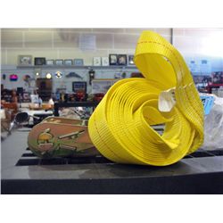 One heavy duty yellow rachet tie down