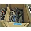 Image 1 : One box of assorted hand tools; screw drivers, wrenchs, etc