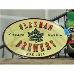 Sleeman brewery tin advertisment sign