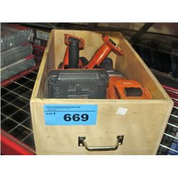 4pc rigid cordless tool set; 3 tools, one charger no batteries