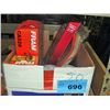 Image 1 : Box of assorted automotive maintenance parts