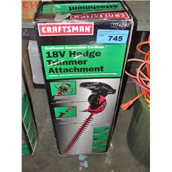 Craftsman 18V hedge trimmer attachment