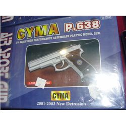 One Sema P638 air soft gun with one container of BBs