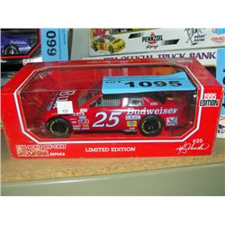 Limited edition diecast metal collectors budweiser race car