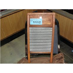 vintage wood and metal wash board