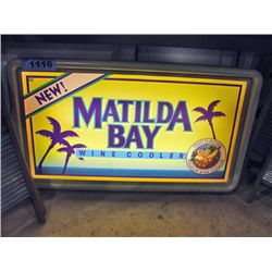 Lighted matilda bay wine cooler advertisment sign