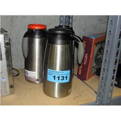 3 restaurant stainless steel coffee pots