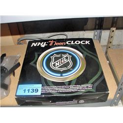 NHL neon clock