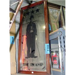 Framed charlie chaplin "the tramp" mirror