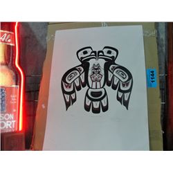 Limited edition signed and numbered Haida split eagle west coast native print
