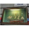 Image 1 : Lighted model sailing ship display