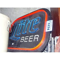Light beer lighted advertisment sign