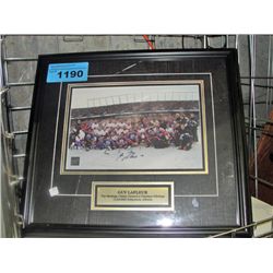 Framed Guy Lefleur heritage classic games edmonton alberta signed photo