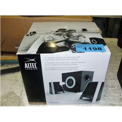 Altec lansing 2.1 speaker system with subwoofer