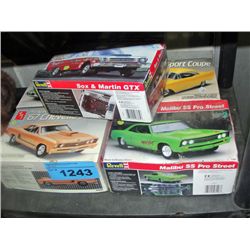 Lot of 5 vintage hot rod model kits
