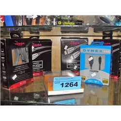 Shelf lot of electronic cables and accessories