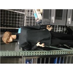 Clothing store display mannequin with black outfit