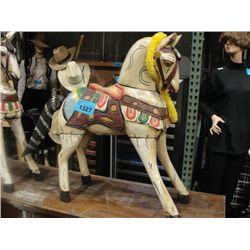 Painted wooden horse