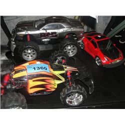 3 radio controlled childs toy cars
