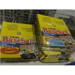 Lot of 10 35cent baseball sticker yearbook collections  - yellow boxes