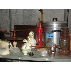 Shelf lot of collectables misc and decorative items