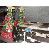 Image 1 : 2 christmas tree coca cola displays, 8 collectors plates, candle holder and a vase