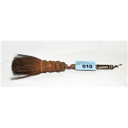 Early 1900s hand crafted native fireplace brush
