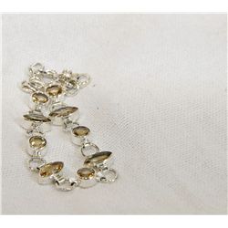 .925 Silver Citrine tennis bracelet