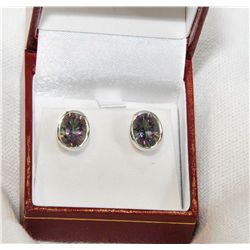 Sterling Silver Mystic Topaz earrings