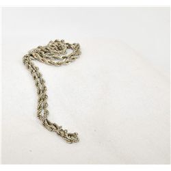 Estate Italian 925 Silver Rope Chain