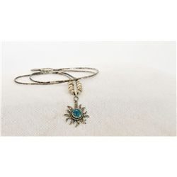Estate Sterling Silver Opal necklace