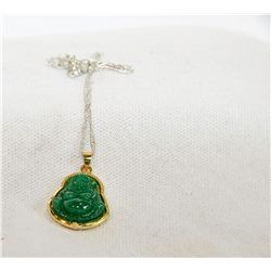 Carved Stone Buddah necklace