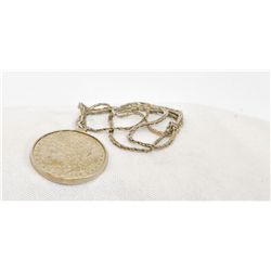 American Silver dollar with Silver chain and