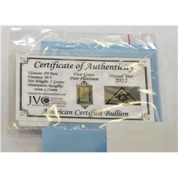 Certified Platinum bar