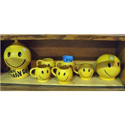 8pc McCoy  USA art pottery have a happy day