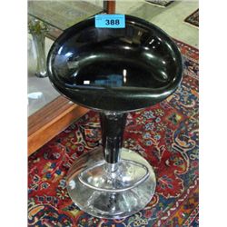 Modern chrome and black barstool