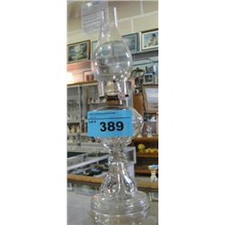 Early 1900s pressed glass oil lamp